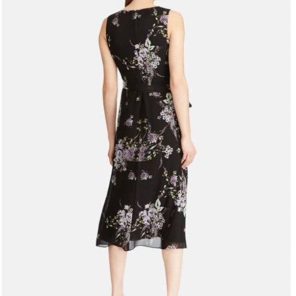 Ralph Lauren Black Floral Sleeveless Dress - Picture 2 of 3